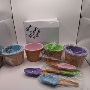 Ice Cream Bowl and Scoop Set - 8 Pieces